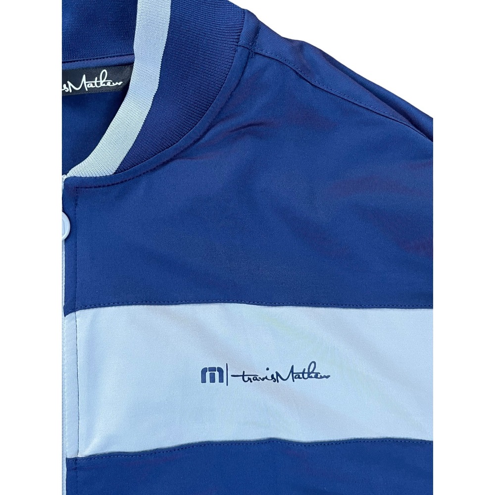 Travis Mathew Men XL Full Zip Track Performance Jacket Stripe Athleisure Casual - Picture 3 of 9
